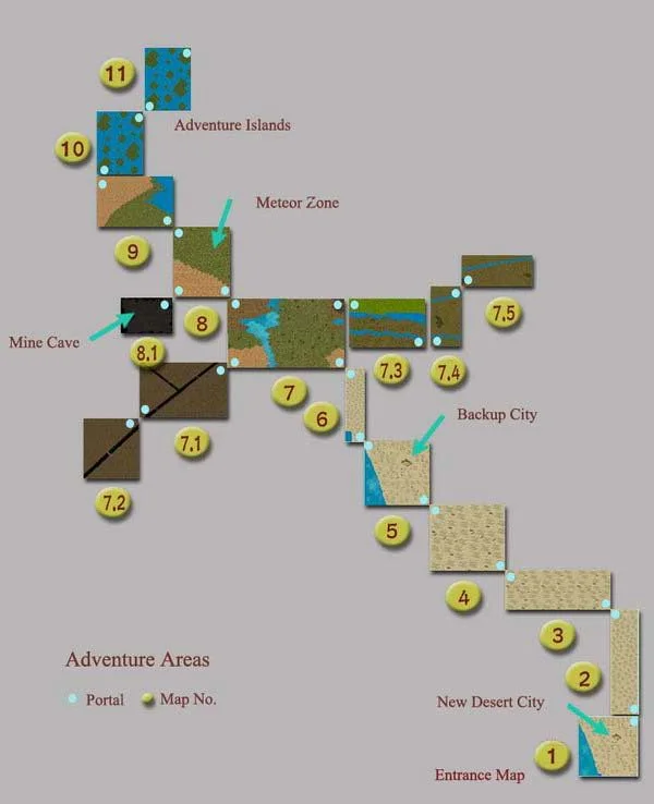 Adventure Zone Map Routes
