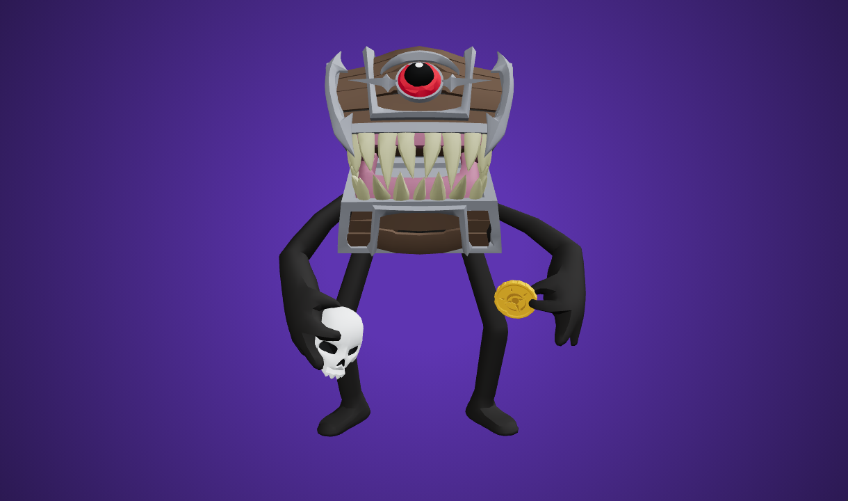 Treasure Mimic custom chest-monster model